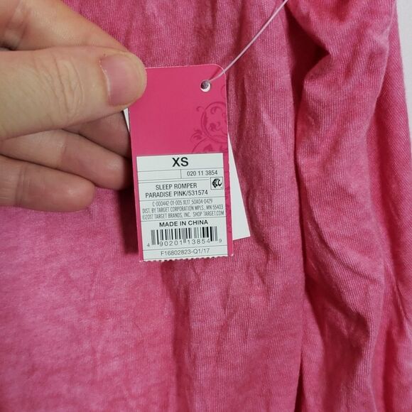 Xhilaration Sleepwear Paradise Pink Romper XS (AO) - Picture 3 of 8
